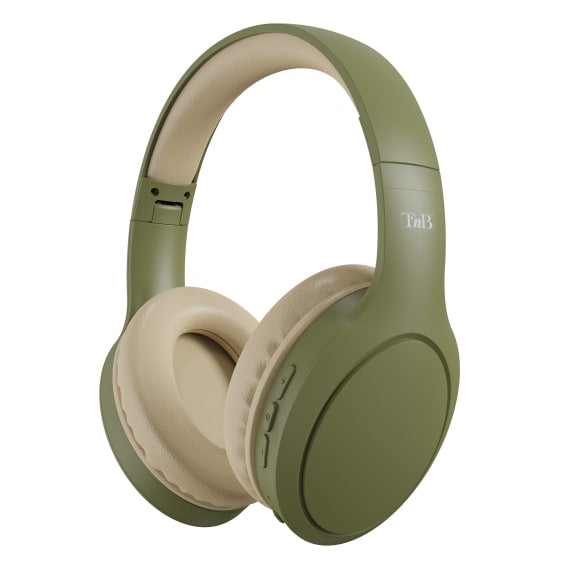 T'nB Tone On-Ear Kopfhörer – Stereo, Kabel + BT, Olivgrün, BT 5.1