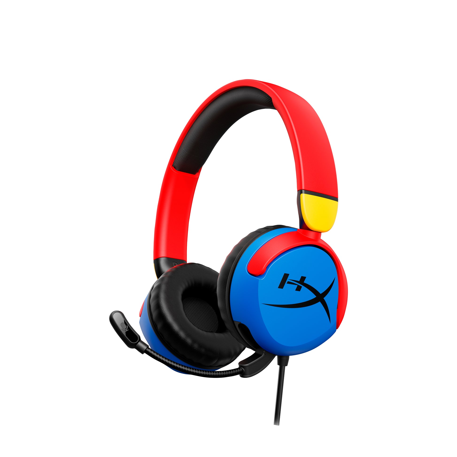 HyperX Cloud Mini – Gaming-Headset (Over-Ear) – 3,5 mm Klinke, Mikrofon mit Stummschaltung – Rot/Gelb – für PS