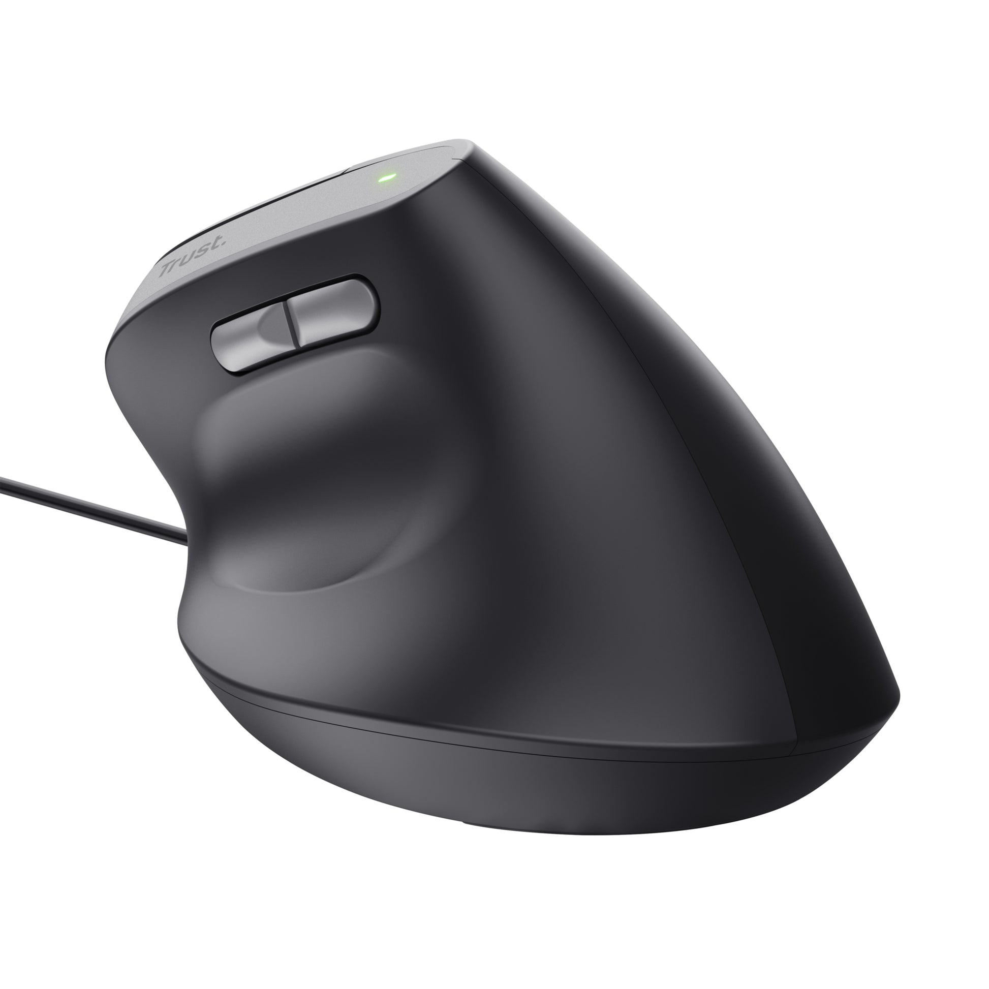 Trust Bayo II Ergonomisch – Vertikale Maus – Kabelgebunden (USB-A), Rechts, Schwarz