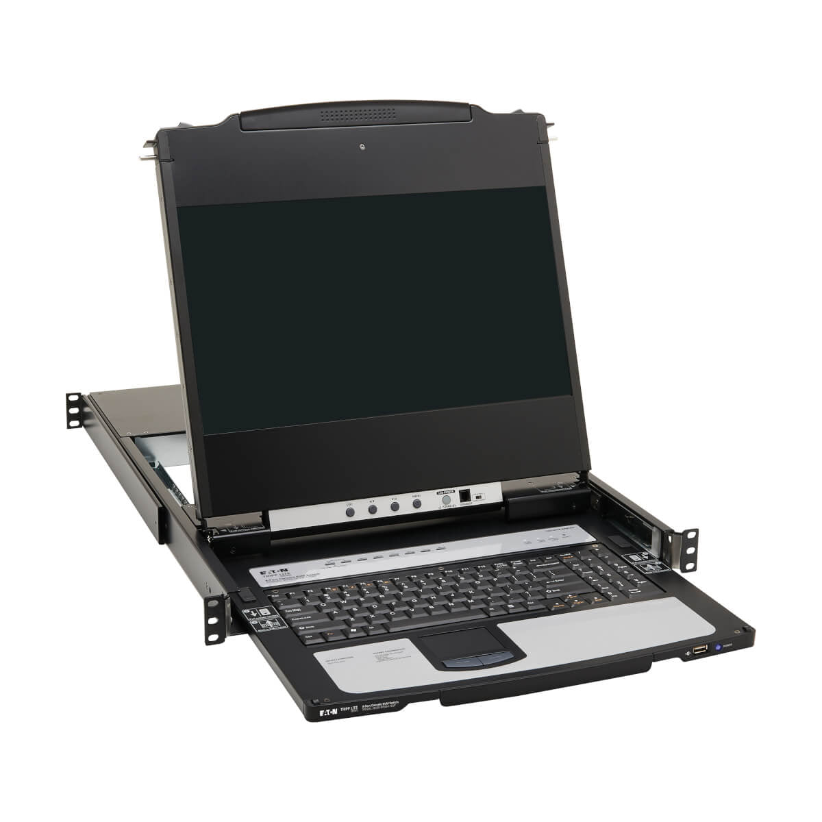 Tripp Lite B030-DP08-17DIP – 17" Rack-LCD-Konsole DP 8-Port KVM – 1920 × 1080, USB 2.0-Hub – 1U