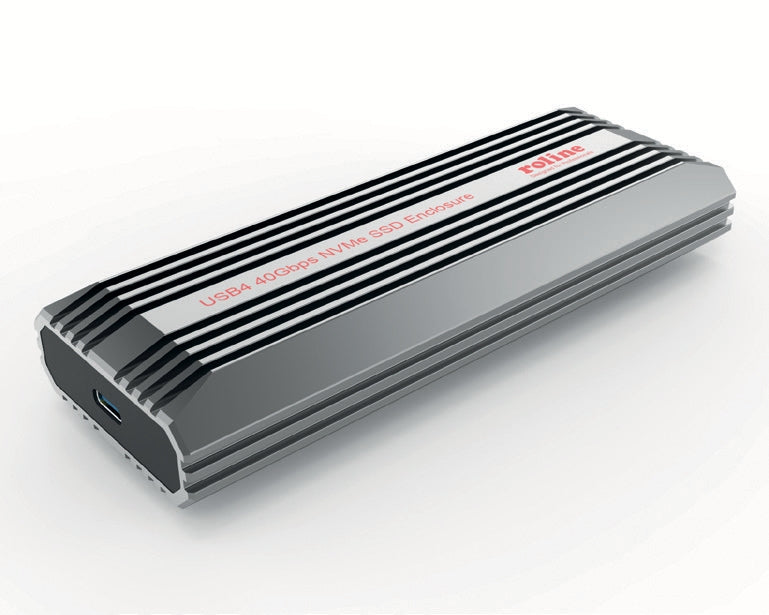 ROLINE M.2 NVMe SSD-Gehäuse – 1-Bay, USB4 Gen3x2 40 Gbit/s, USB-C, für M.2 2280/2260/2242
