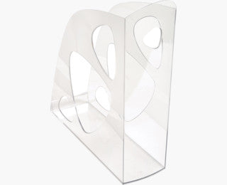 Exacompta Ecomag Stehsammler – A4 – Polystyrol (PS) – transparent – 248 × 77 × 257 mm