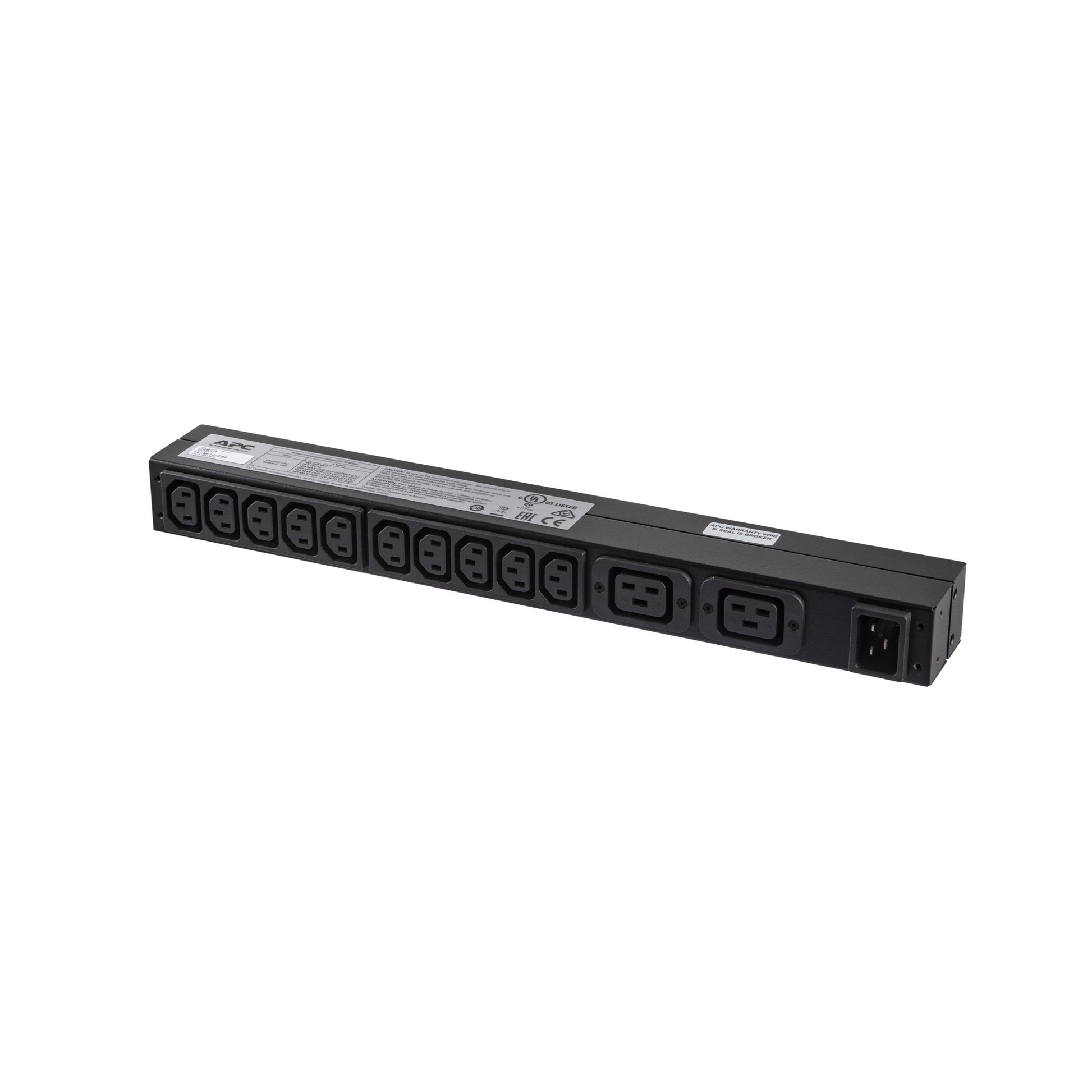 APC PDU 3680 W Einphasig – 1U Rack – C13×10, C19×2 – Eingang IEC C20 – schwarz