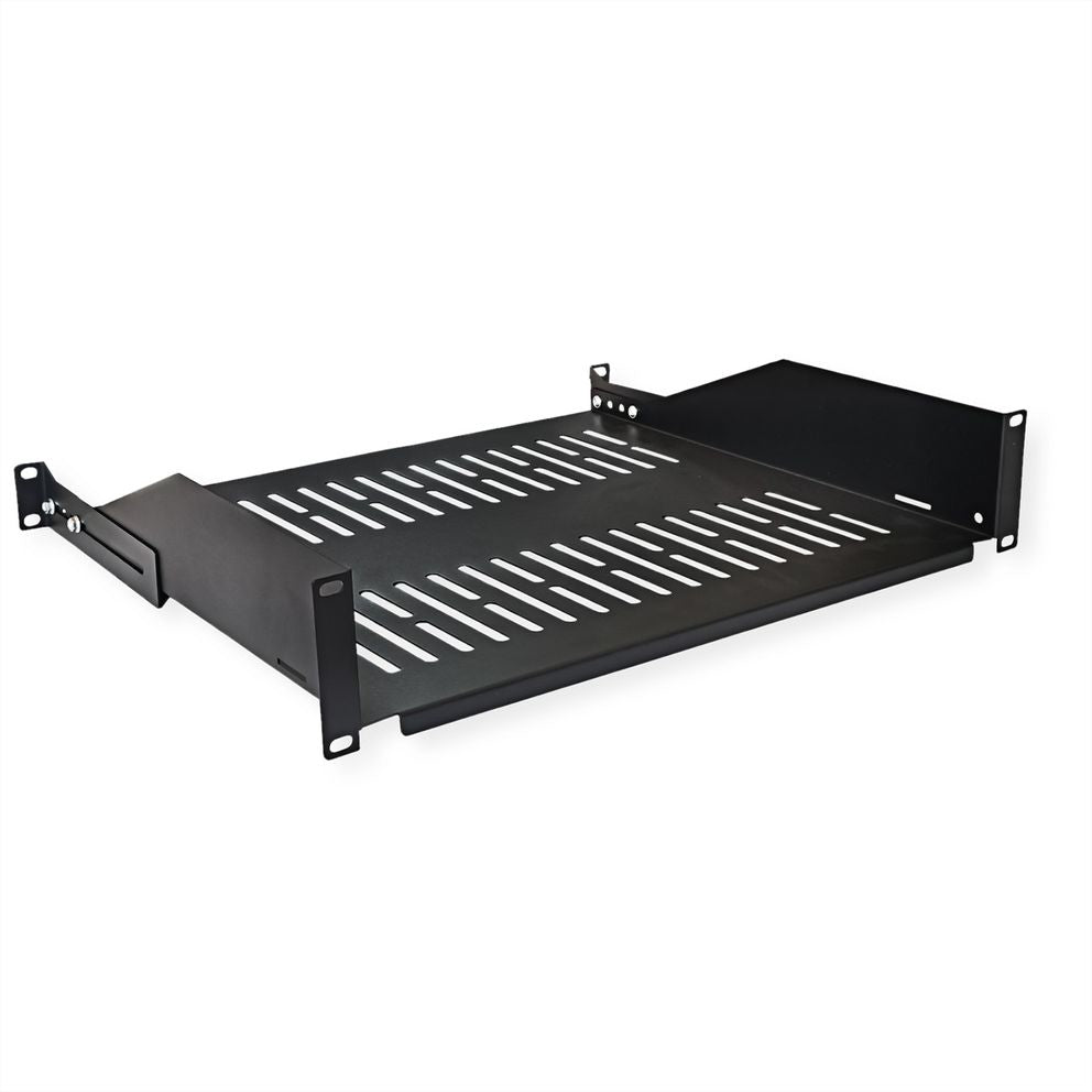 VALUE 19" Geräteträger – 2U, 485×400 mm, 25 kg, Schwarz