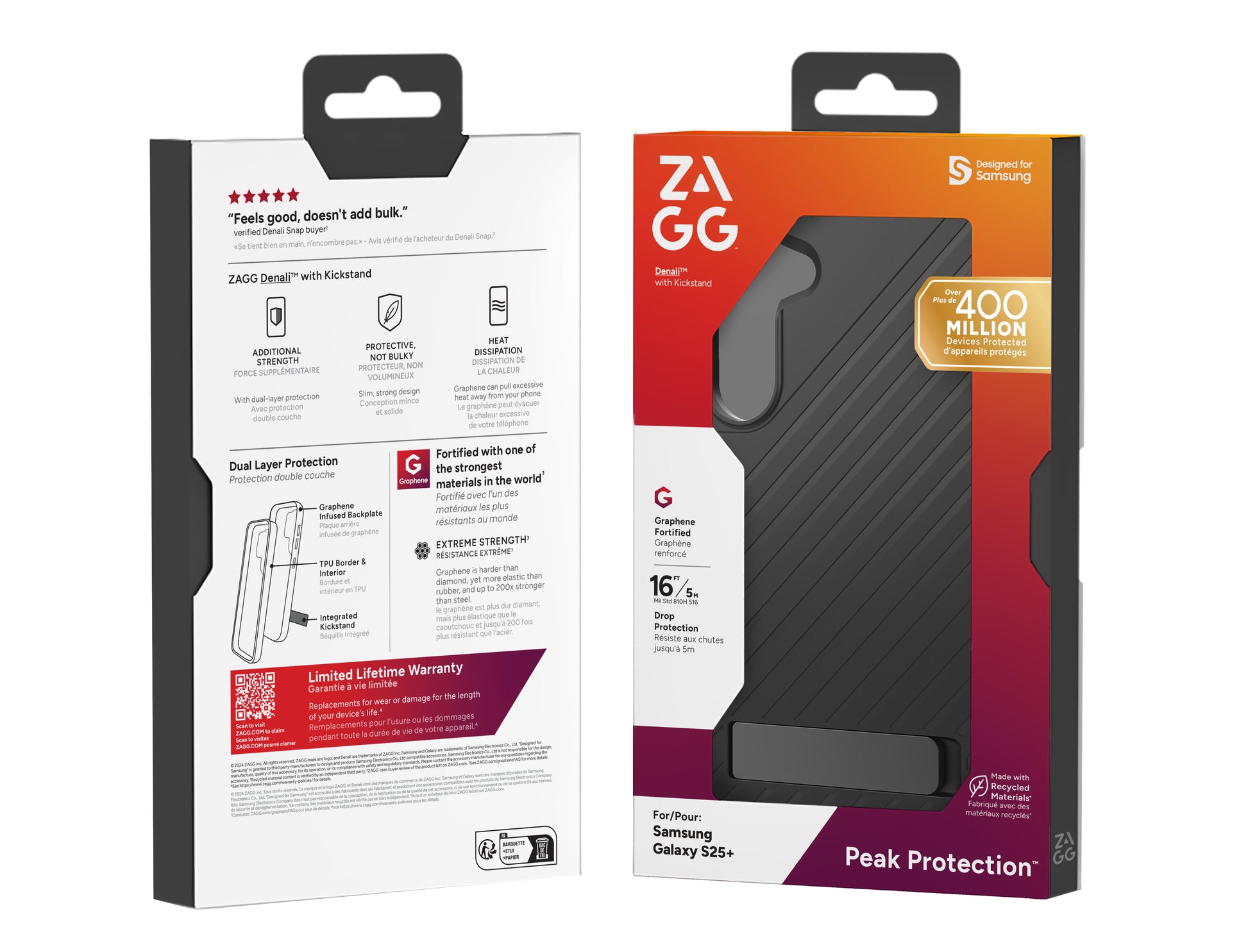 ZAGG Backcover Denali KS – für Samsung Galaxy S25+ – schwarz