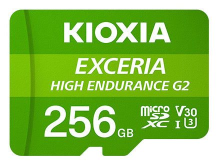 Kioxia Exceria EXC High End G2 microSDXC 256 GB – UHS-I, Klasse 10, U3, V30, 100/50 MB/s, inkl. SD-Adapter
