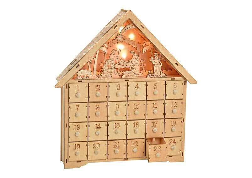 G. Wurm Adventskalender – Winter – ohne Füllung – 34 × 42 × 8 cm