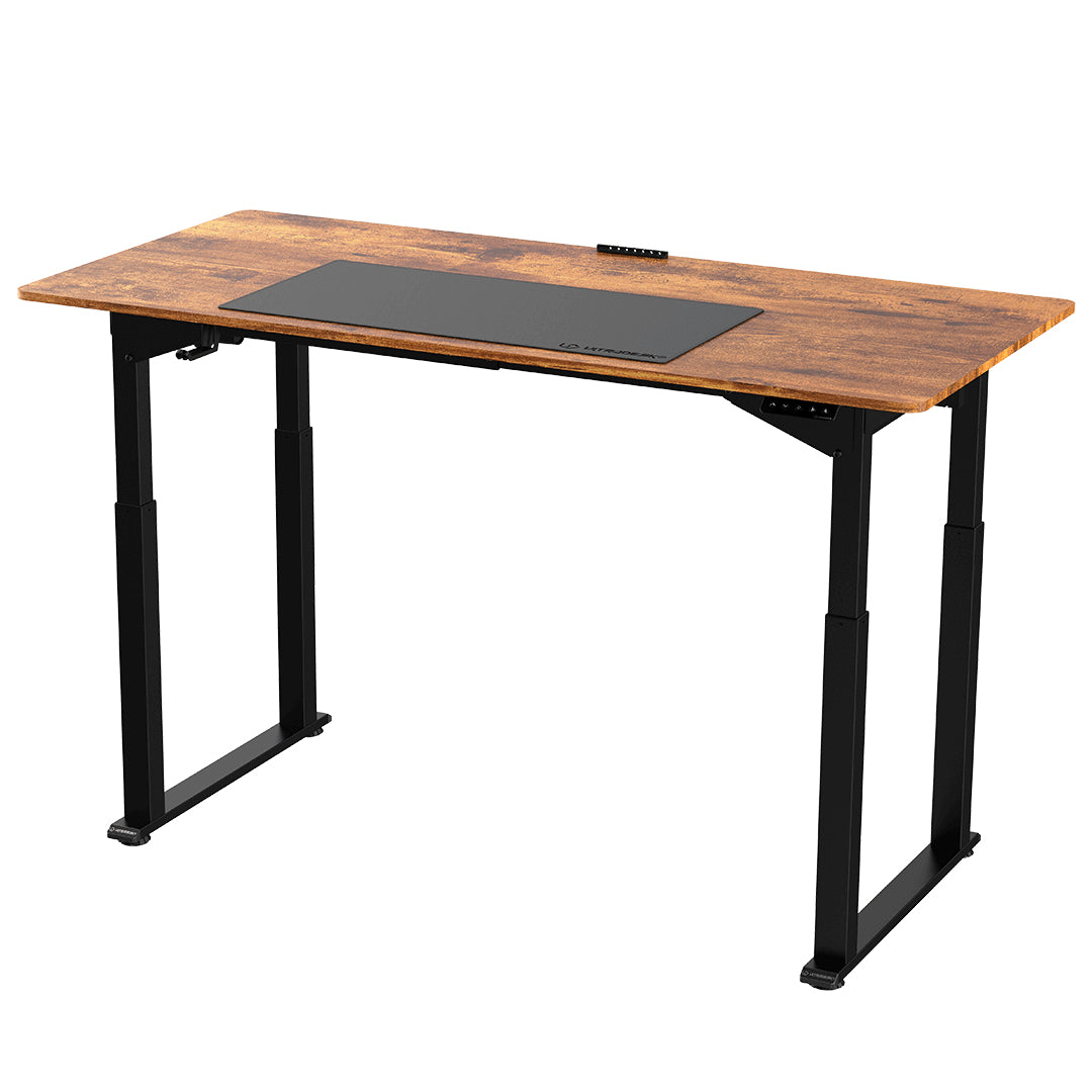 Ultradesk Uplift Gaming-Tisch – 160 × 75 cm, höhenverstellbar, schwarz/braun, Stahl