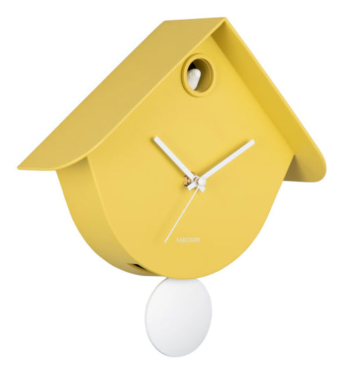 Karlsson Wanduhr – Analog, 25,5 × 25,8 × 7,5 cm, Gelb