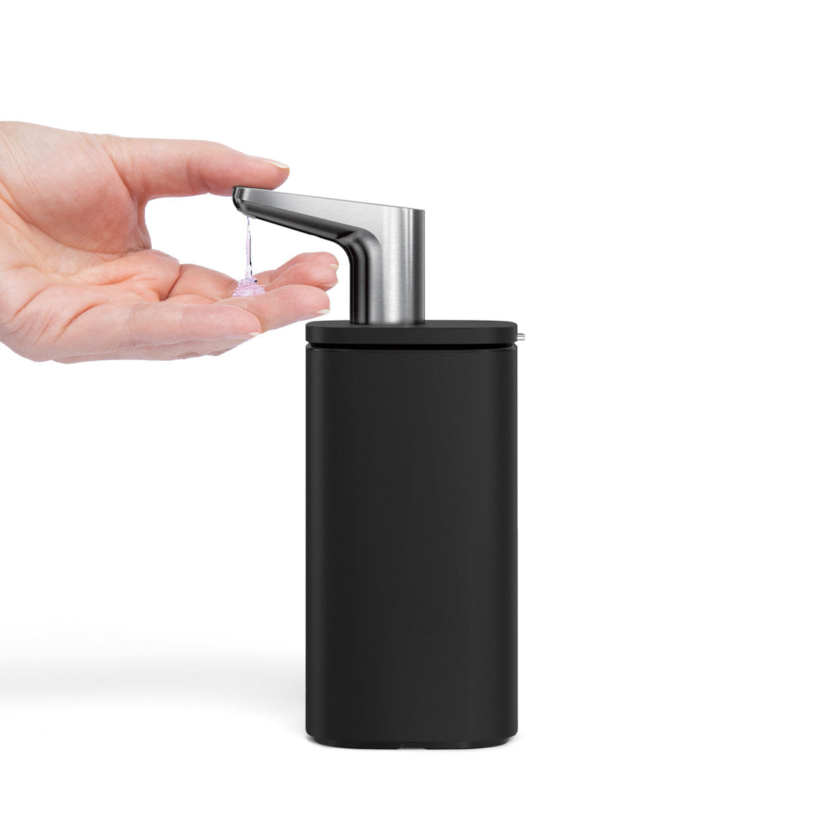 Simplehuman KT1192 Seifenspender – Edelstahl, Schwarz, 295 ml