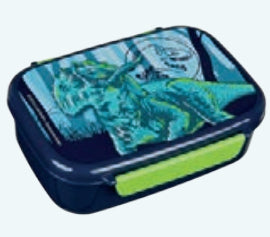 Scooli Lunchbox Jurassic World – 800 ml, 18 × 14 × 6 cm, mit 2 Klickverschlüssen, mit herausnehmbarem Einsatz