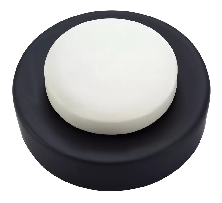 Diaqua Seifenschale Zylo – Keramik, Metall, Ø11,5×3 cm, Schwarz (rund)