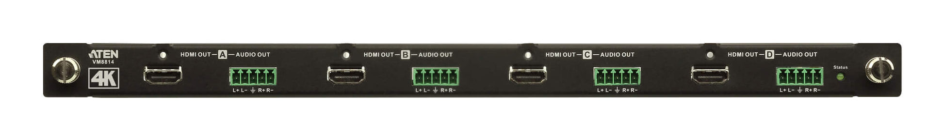 ATEN VM8814 – HDMI-Ausgabekarte, 4× HDMI Out, 4K@60 Hz, 4K-Skalierer, nahtloser Umschalter, HDCP 2.2