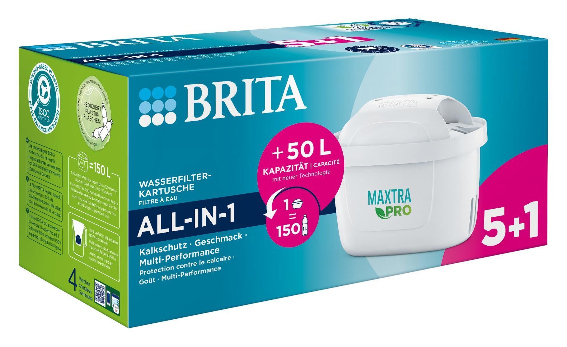 BRITA Maxtra Pro All-in-1 – Weiss, 6 Patronen