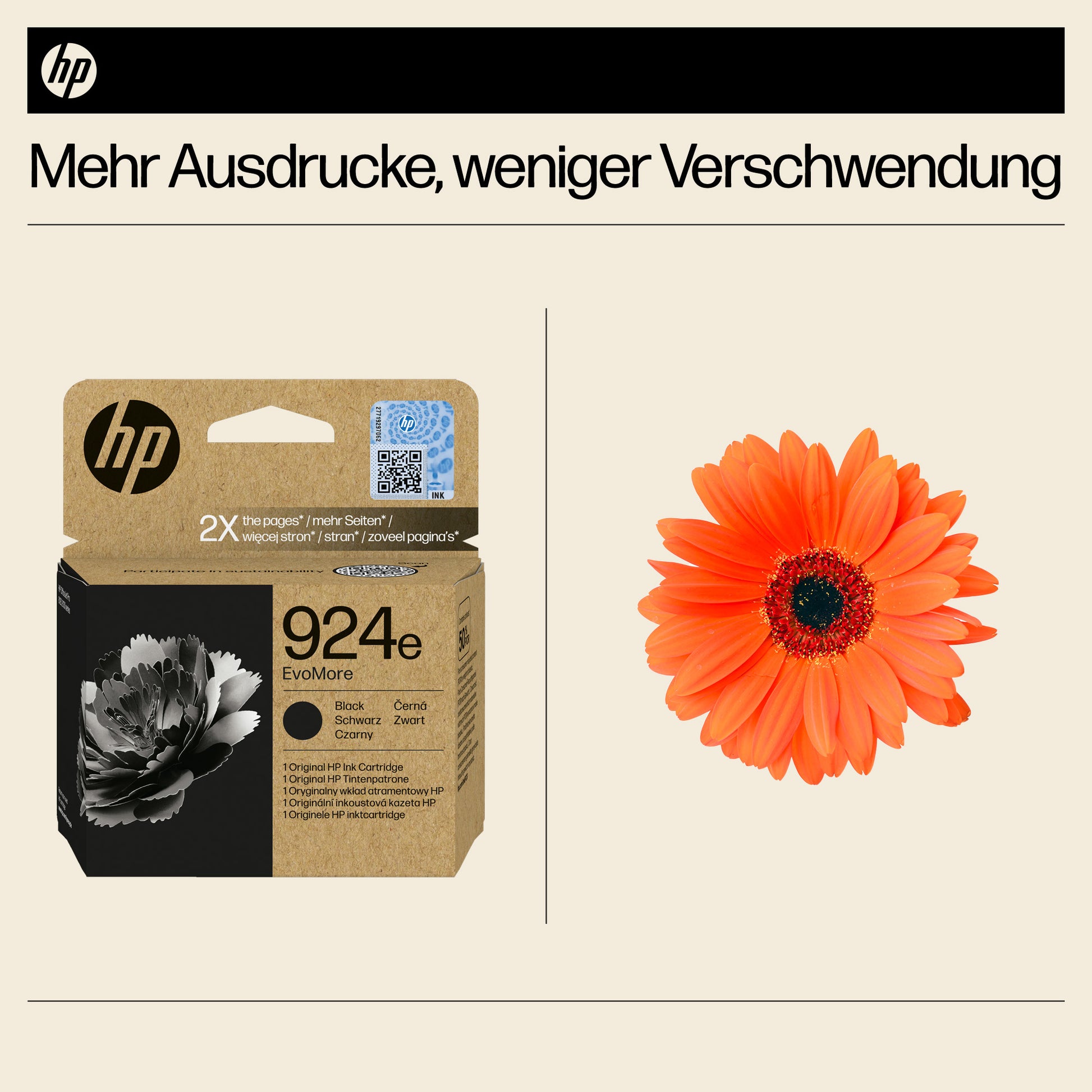HP 924EXL Schwarz Tintenpatrone (Original) – 1'000 Seiten – für HP 924e