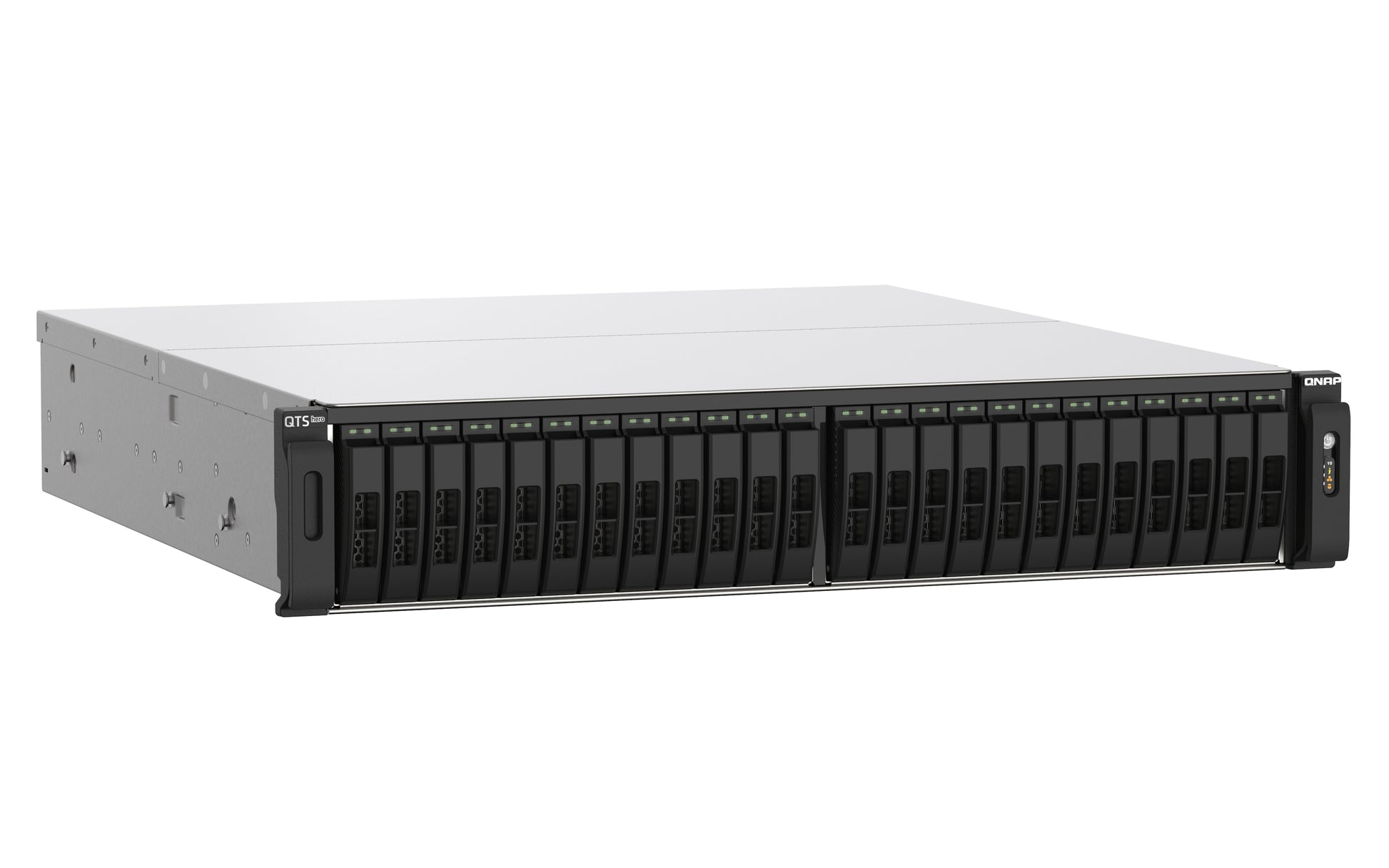 QNAP TS-H2490FU-7302P-256G Allgemeines Speichergerät – NVMe, 2U, 24 Einschübe, 2,5", 16C/32T 3,0 GHz