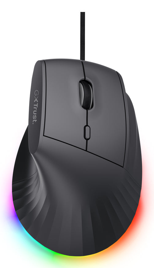 Trust GXT145 Rexxa – Gaming-Maus – Kabelgebunden (USB‑A), 12800 DPI, rechts, Schwarz