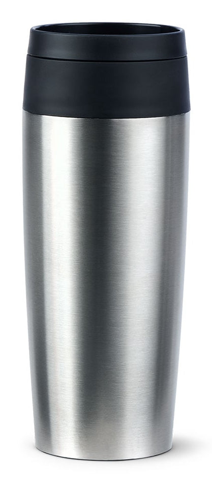 EMSA Travel Mug Classic Isolierflasche 360 ml – doppelwandig, Edelstahl, Silber