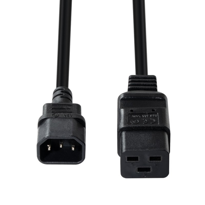 Lindy Netzkabel – IEC C14 zu IEC C19, 1 m, 250 V, schwarz