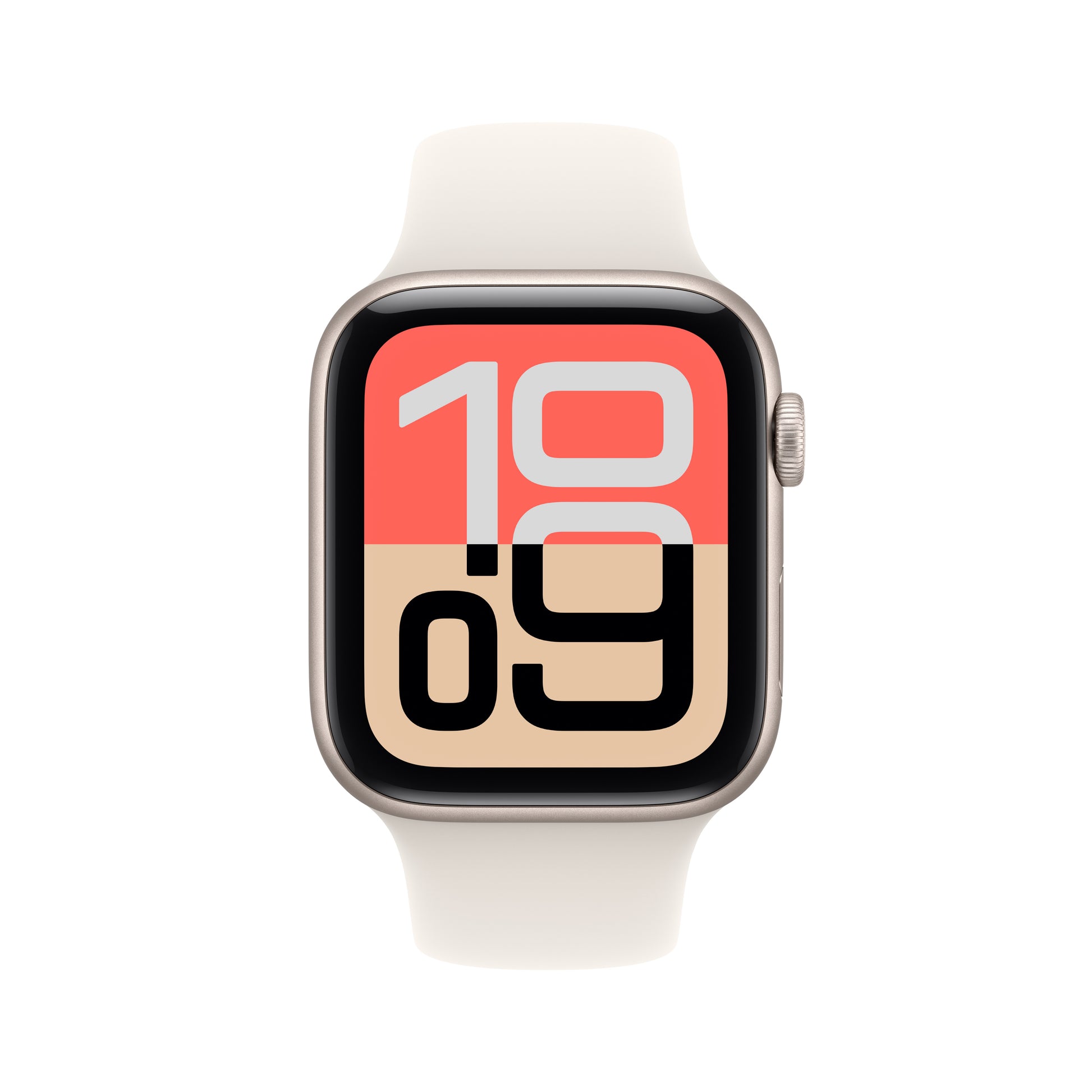 Apple Watch SE 44 mm GPS + Cellular – Aluminium Beige, Sportarmband Beige, S/M, 50 m, für iPhone