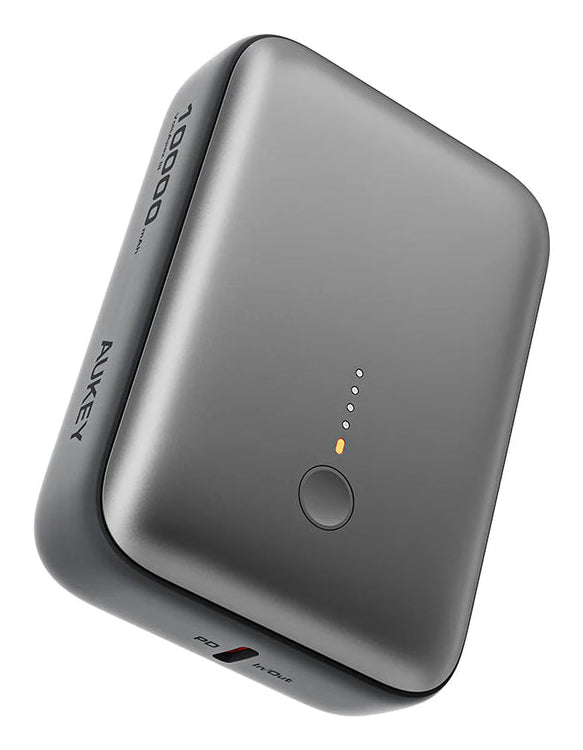 AUKEY Spark Mini Powerbank 10'000 mAh – 20 W PD, 1× USB-C, 1× USB-A, grau