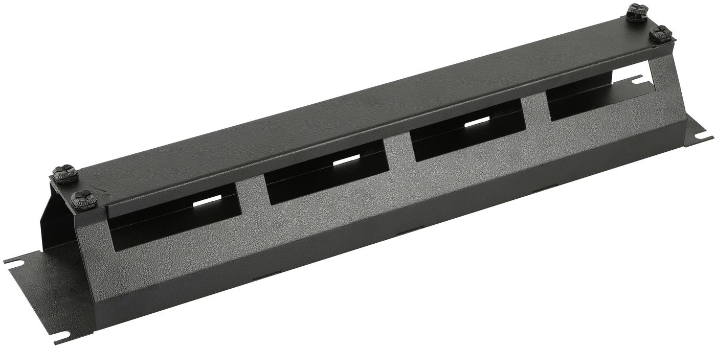 Lanview 19" 2U Rangierpanel mit Abdeckung, 482×75×88 mm – schwarz