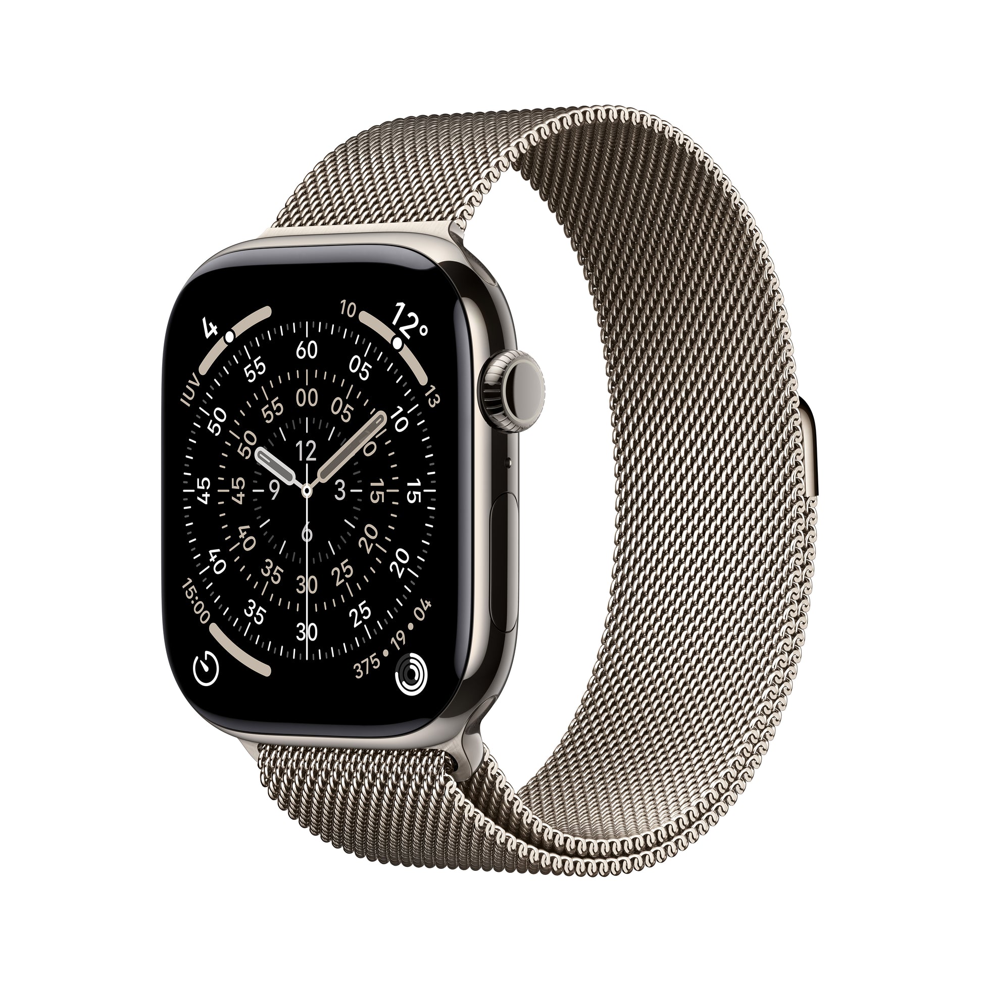 Apple Watch Series 11 46 mm GPS + Cellular – Titan, Milanese Loop, Titan, M/L, 50 m, für iPhone