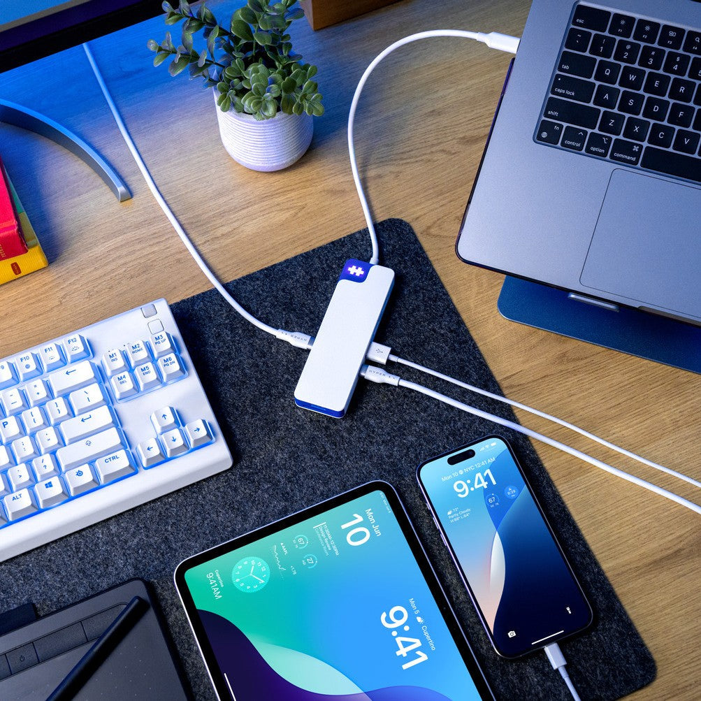 Targus HyperDrive Flex USB-Hub – USB-C, 1× HDMI, 5× USB-A, 100 W PD, microSD, für Windows/Mac