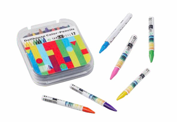HobbyFun Wachsmalkreide, mehrfarbig, Set à 12, 48 mm × 39 mm × 9 mm