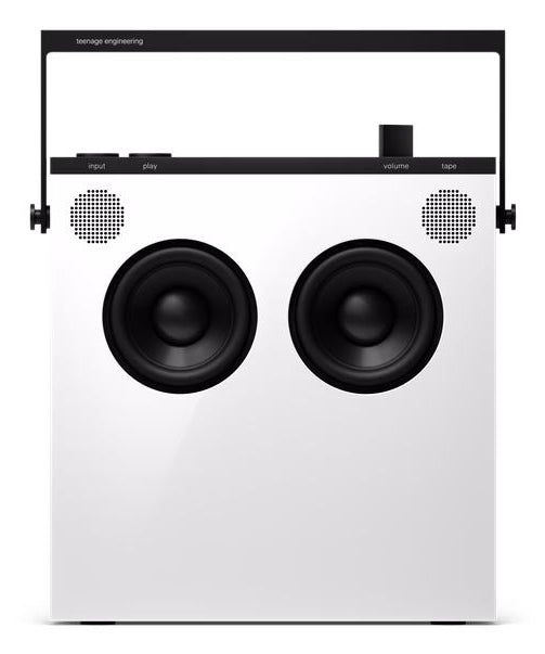 Teenage Engineering OB-4 – Radio-/Internet-Radio-Lautsprecher – FM, Bluetooth, 3,5 mm Klinke, Weiss