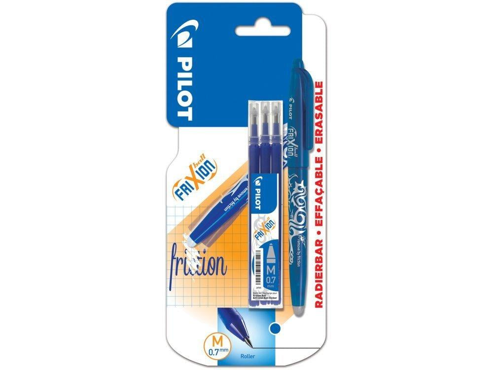 Pilot FriXion Ball – Tintenroller, 0,7 mm, blau, radierbar, Kunststoff, sortiert