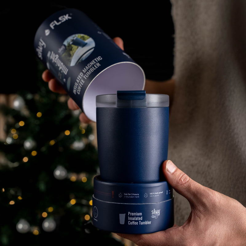 Silwy Thermobecher – 3,5 dl – Edelstahl, isoliert – dunkelblau
