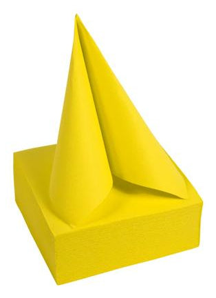 PRONAPPE Servietten gelb – 20 × 20 cm, 2-lagig – 50 Stück