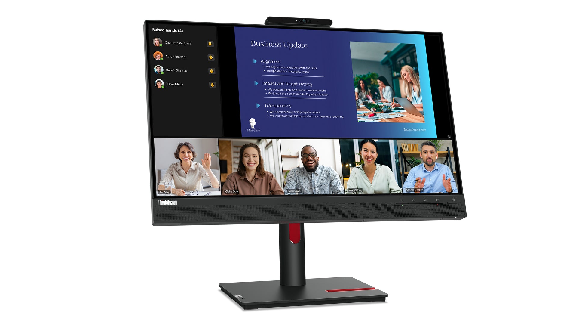 Lenovo Thinkvision T24V-30 – Monitor, 23,8", VESA 100 × 100, Raven Black