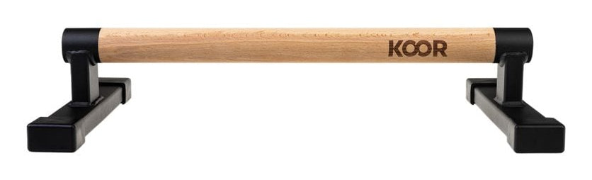 KOOR Liegestützgriffe F02710, 50 × 25 × 10 cm, 500 kg, Birke/Stahl – 2er-Set