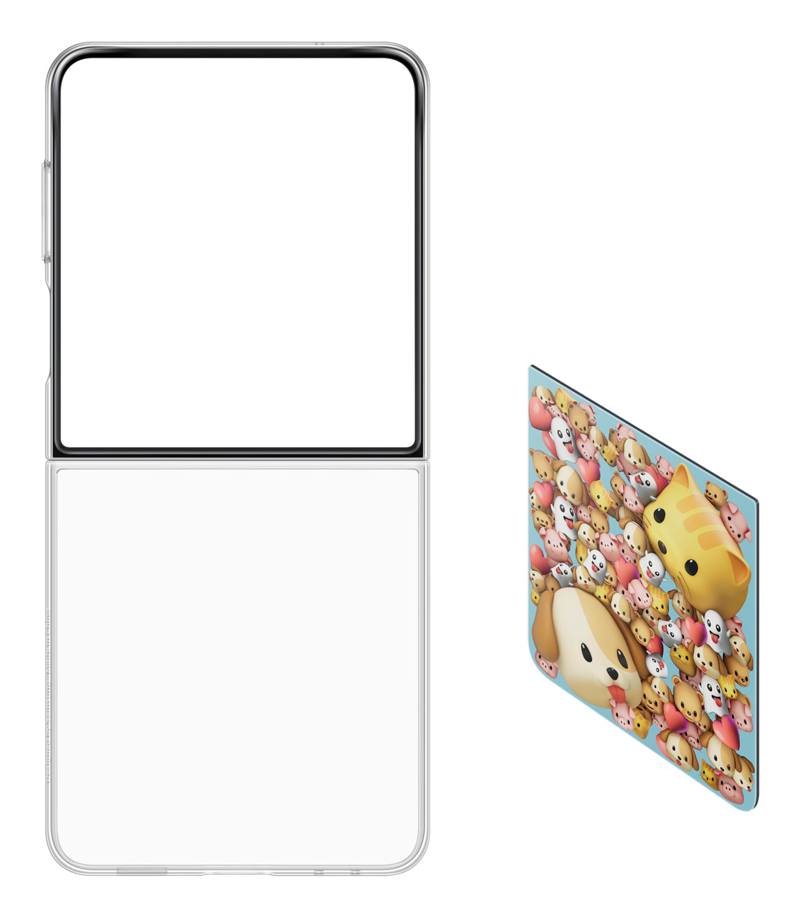 Samsung Booklet-Hülle – für Samsung Galaxy Z Flip7 – transparent – Silikon