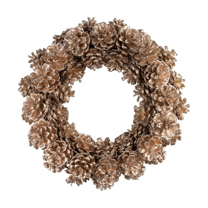 EGLO Gunung Weihnachtskranz – Ø 29,5 × 7 cm – Kiefernholz, Braun