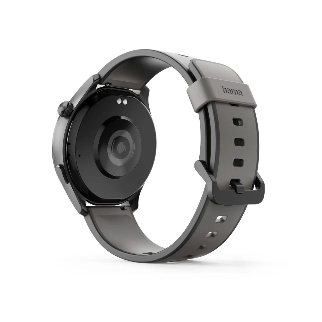 Hama 9000 52 mm GPS – Edelstahl Anthrazit, Sportarmband, 50 m, für Android und iPhone