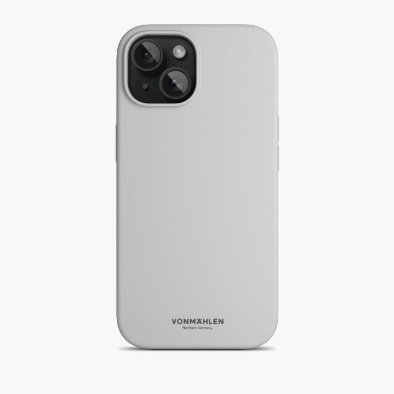 Vonmählen Eco Silikon Rückcover – für Apple iPhone 15, MagSafe, Silikon, Hellgrau