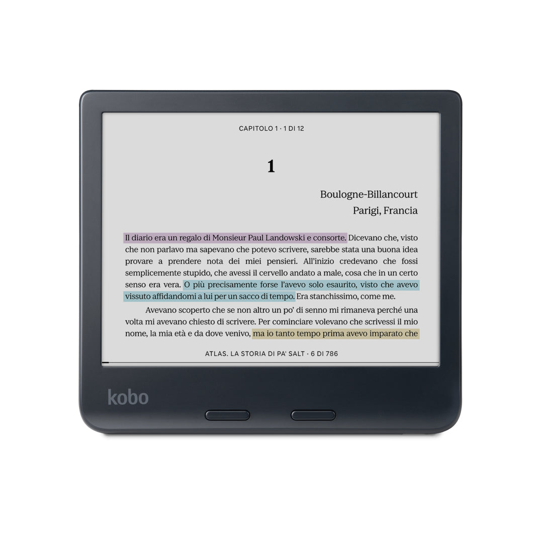 Rakuten Kobo Kobo Libra – 7" E-Ink Kaleido 3, Schwarz