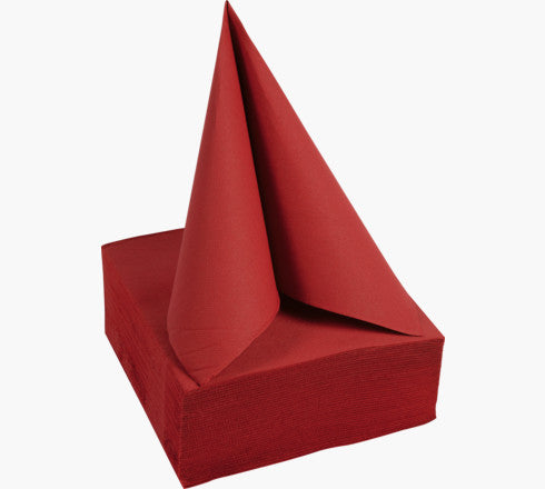 PRONAPPE Servietten – rot – 38 × 38 cm, 2-lagig – 40 Stück