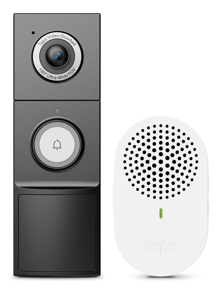 TP-Link Videotürstation D235 – 1 Taste, 73 × 48 × 55 mm, weiss, Li-Ion-Akku, IP66