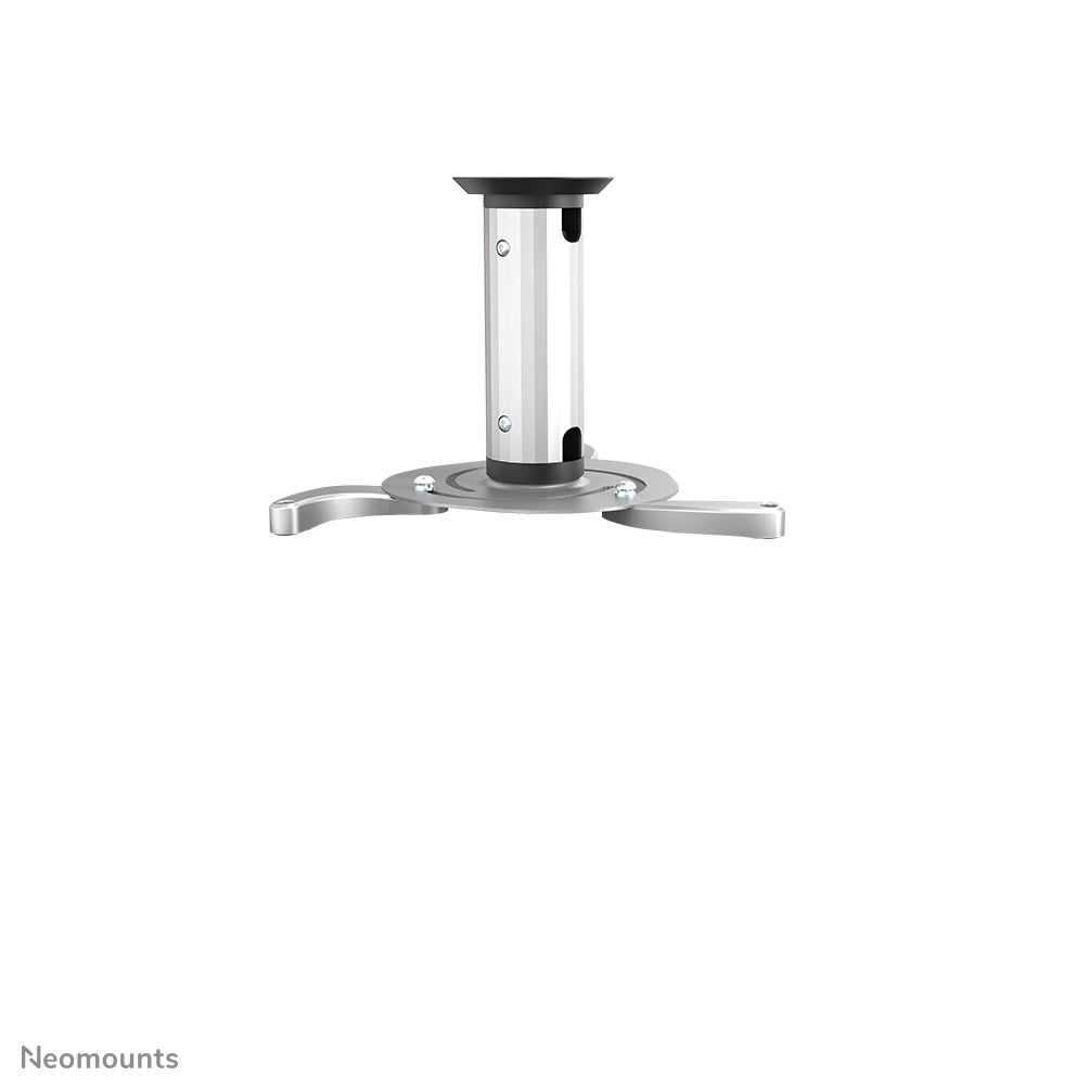 Neomounts Projektor-Deckenhalterung – 8,0–15,0 cm, 15 kg, neigbar, grau, für Beameraufnahme 13,0–32,0 cm