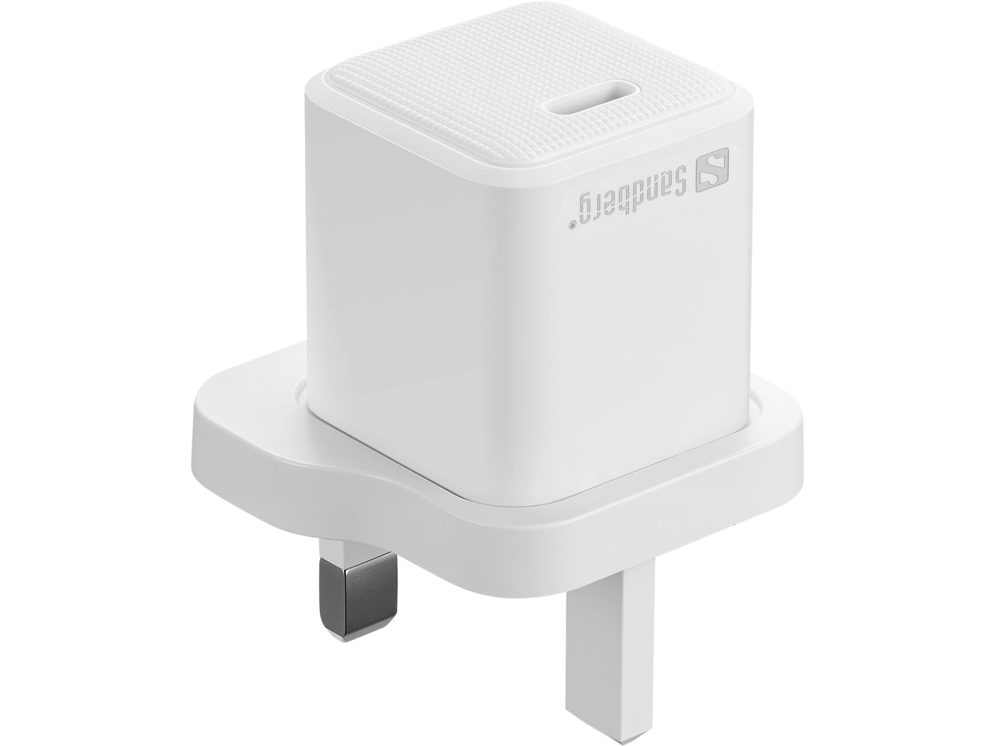 Sandberg USB-Ladegerät 20 W – USB-C×1, PD – UK-Stecker, inkl. USB-C→Lightning 1 m – für iPhone