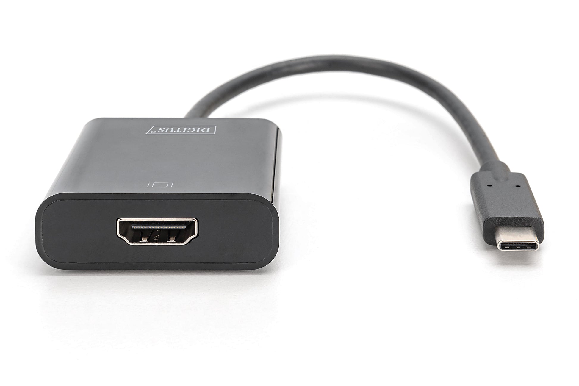 Digitus USB-C zu HDMI Adapter – 4K (3840 × 2160) @ 30 Hz, USB 3.2 Gen 1 (5 Gbit/s), Schwarz