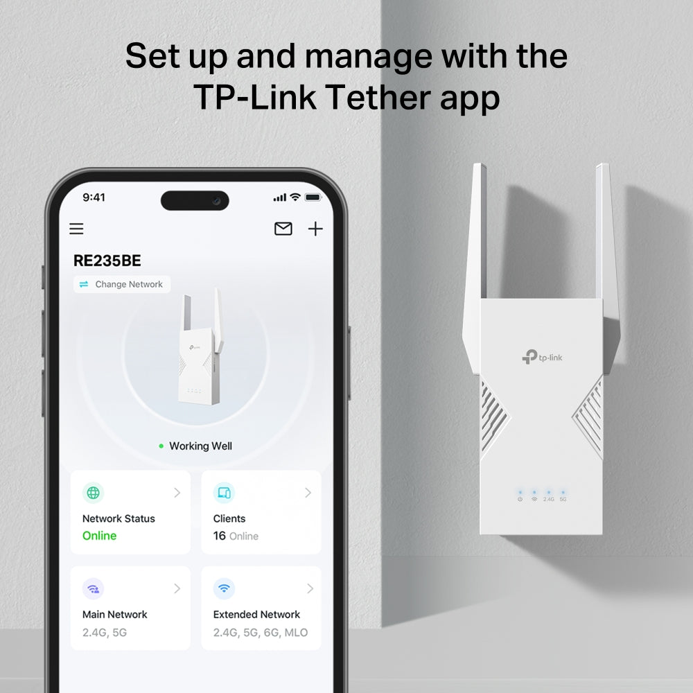 TP-Link RE235BE – Access Point – Wi‑Fi 7 (2,4/5 GHz), 3,6 Gbit/s, 2,5GbE