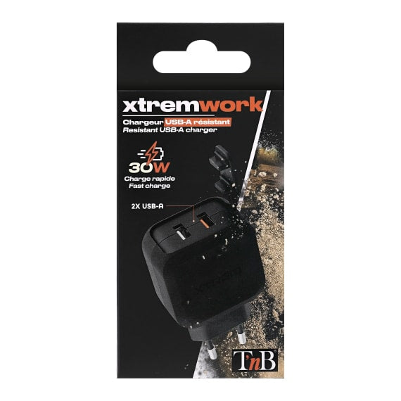 T'nB Xtremework USB-Ladegerät 30 W – USB-A×2 – QC 3.0 – Rosa