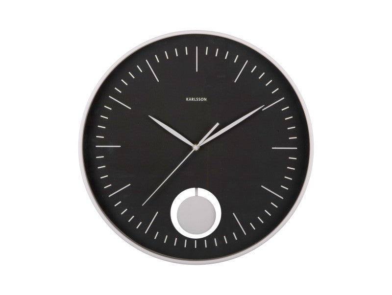 Karlsson Wanduhr – Analog, Ø 40,6 cm, Grau, Kunststoff