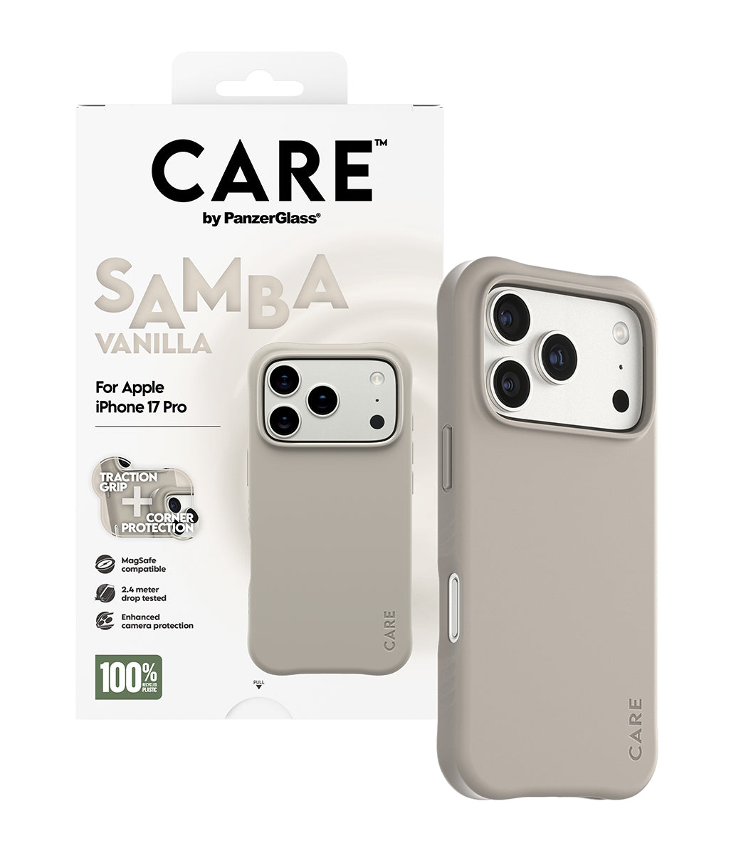 PanzerGlass Backcover Samba – für Apple iPhone 17 Pro – Beige – TPU – MagSafe-kompatibel