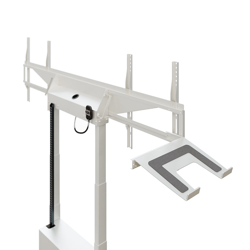 Hagor Digital-Signage-Stand für 46–65" Displays – 2 Monitore, motorisiert, höhenverstellbar, mit Rollen, abschliessbar